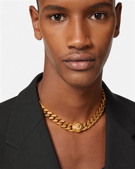 cheap versace mens necklace|versace medusa necklace men's.